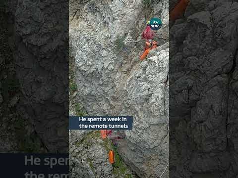 Explorer rescued after falling ill in cave #itvnews