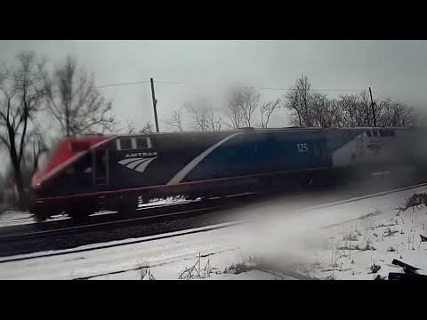 New Amtrak Engine and Passenger Car! CSX Train IN Blizzard! Trains w DPU Alrights + Much More!