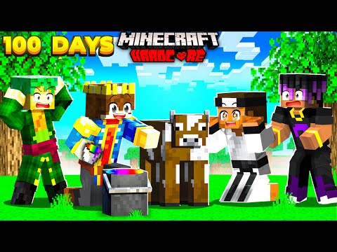 100 Days But Milking Cow Gives OP ITEMS In Hardcore Minecraft 😰