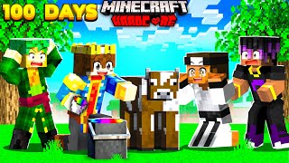 100 Days But Milking Cow Gives OP ITEMS In Hardcore Minecraft 😰