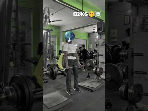 Light weight baby☠️ 132 kg Dead Lift🤫 #shorts #gym #viral✌️