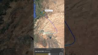 Syrian Air Ilyushin Il-76 YK-ATA carrying Bashar Al-Assad crash flight path 08 XII 2024