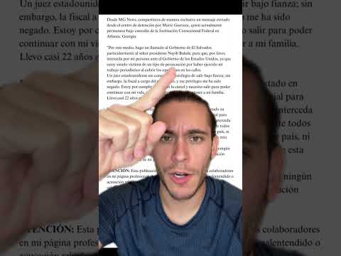 Mario Guevara solicita la ayuda de Nayib Bukele para no ser deportado 🚨