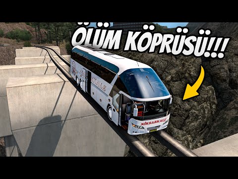 FULL DOLU OTOBÜS İLE ÖLÜM KÖPRÜSÜNDEN GEÇTİK !!! - NEOPLAN STARLINER - ETS 2 OTOBÜS MOD