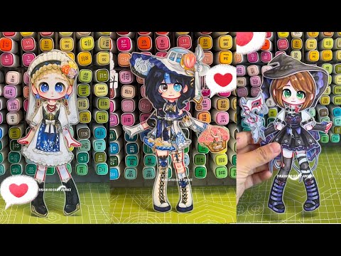 HOW TO Make paper dolls GACHA puppet #drawsoeasyanime #gacha