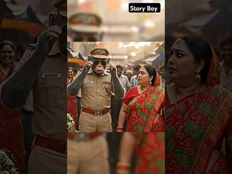 😃 Monkey Police Makes Singham Boss | #ai | #monkey | #ytshorts | #trending | #cartoon | #aishorts