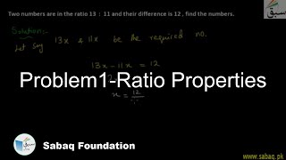 Problem1-Ratio Properties