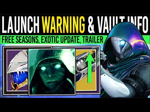Destiny 2: LAUNCH WARNING & FATE CINEMATIC! Pre Load Info, Free Seasons, Exotic Updates, New Mods