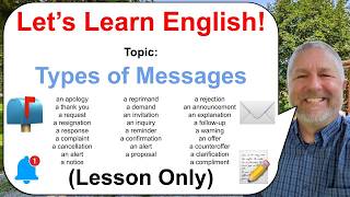 Let's Learn English! Topic: Types of Messages! 📫🔔📝 (Lesson Only) TOEIC TOEFL IELTS Prep