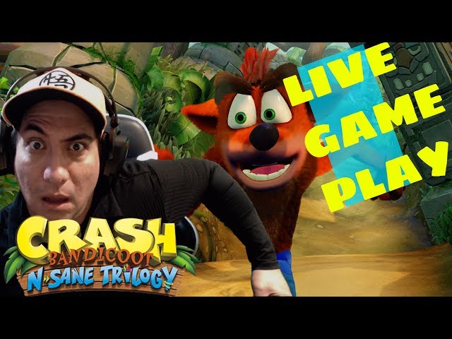 CRASH BANDICOOT: WARPED N.SANE TRILOGY LIVE PLAY *RAGE INDUCING* NOT FAKE