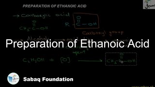 Preparation of Ethanoic Acid