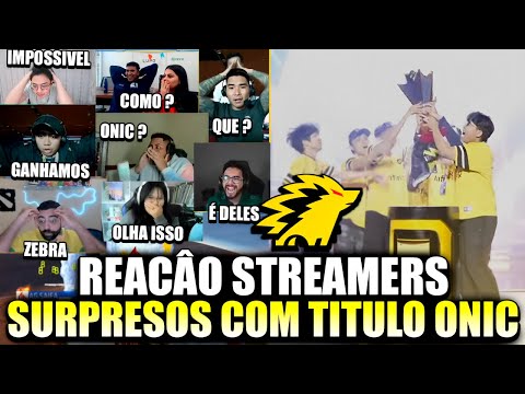 REACAO STREAMERS DECEPCIONADOS VENDO A ONIC SE TORNAR CAMPEAO FFWS SEA 2025 !