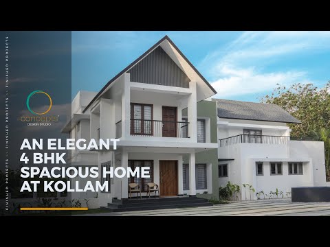 An Elegant 4BHK Spacious Home at Kollam  |  Concepts Design Studio