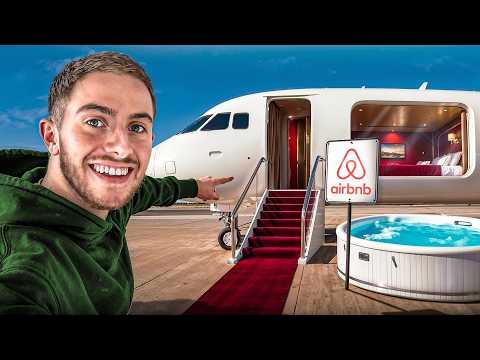 J’AI TESTÉ LES AIRBNB LES PLUS INSOLITES ! (j’ai dormi dans un jet privé de luxe mdrrrr)