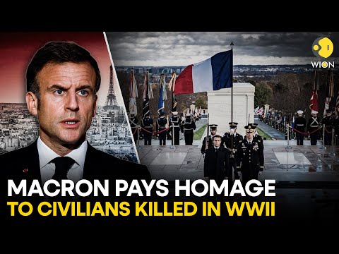 Macron LIVE: Macron pays homage to civilians who were killed in WWII | WION LIVE
