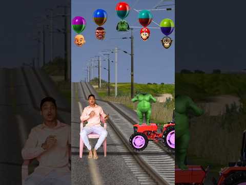 Funny cute dancing dog vs tractor stop the high-speed train #shortsfeed #trendingshorts