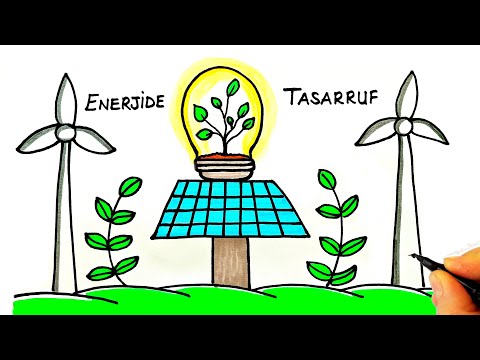 Enerji Tasarrufu ile İlgili Resim Çizimi 🌱💡 Enerji Tasarrufu Haftası Resmi - Save Energy Drawing