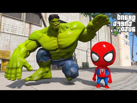 HULK ADOTOU O BEBE HOMEM ARANHA no GTA 5