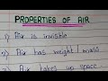 Properties and Behavior of Air