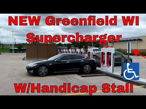 Tesla Supercharger Greenfield, Wi with Handicap Stall (Neat Addition!)