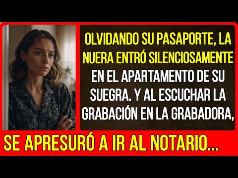 Lo que la mujer escuchó en la grabación la hizo ir al notario...