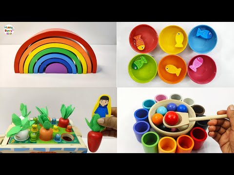 🌈 Best learn colors & Color sorting | Preschool toddler learning video