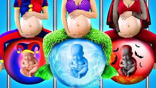 Truques Geniais Para Mães na PRISÃO* Pomni Grávida vs Vampira Grávida vs Sereia Grávida!* Mas Como?