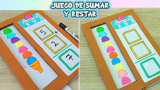 Cómo hacer un juego de cartón para aprender a sumar y restar