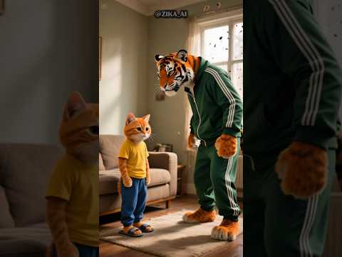 القط مياو اتطرد من البيت.. وشوفوا إزاي بقى أحسن رسام في البلد!💔😨 #shorts #cat #ai #viral