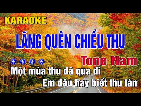 Lãng Quên Chiều Thu Karaoke Tone Nam (D) Phối Mới | Trung Hiếu Karaoke