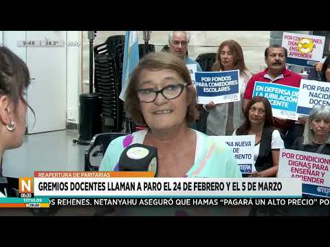 Gremios docentes llaman a paro para el 24 de febrero y el 5 de marzo │N8:00│ 21-02-25