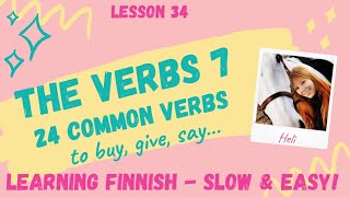 LESSON 34: 24 common verbs in Finnish