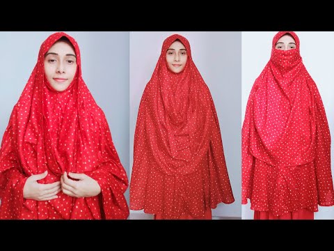 😍নেকাব সহ হিজাব কাটিং ও সেলাই/নতুনরা একবার দেখলেই পারবেন/Hijab Making/Hijab Cutting And Stitching