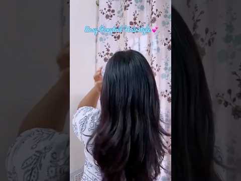 Easy Ponytail Hairstyle✨Quick Everyday Hairstyle for Short & Long Hair 💁♀️#hairstyle #viral #fyp
