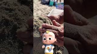 Patung Pasir CoComelon ASLI! 😱🏖️ #pantai #cocomelon