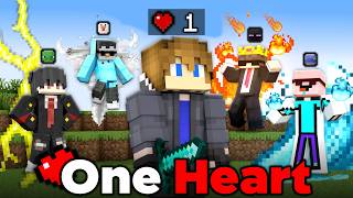 How I Survived 24 HOURS On ONE HEART in this Minecraft SMP