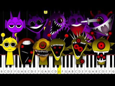 Simon and Durple in 10 PHASES (Incredibox SPRUNKI) - Piano Tutorial