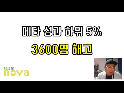 메타 성과 하위 5% 3600명 해고