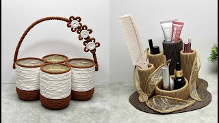 Plastic bottle organizer diy ideas | Ide kreatif wadah serbaguna dari botol plastik dan tali