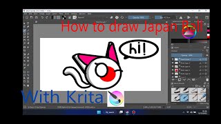 How to draw Japanball with Krita?
