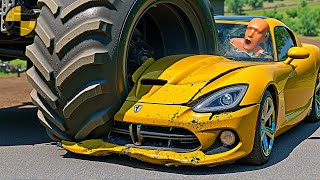 MONSTER TRUCK Mayhem on the Roads in BeamNG.Drive #7