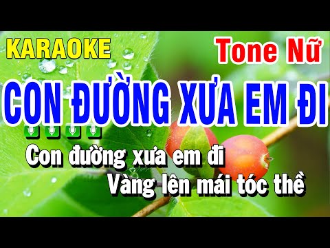 Karaoke Con Đường Xưa Em Đi Nhạc Sống Tone Nữ F#m | Beat Huỳnh Anh