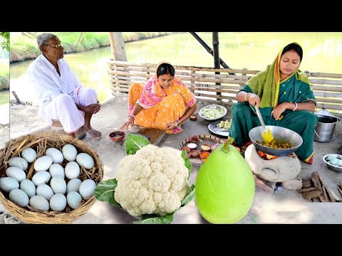 আজ হাঁসের ডিম আর ফুলকপি দিয়ে রান্না করলাম সাথে কাঁকড়া দিয়ে লাউ রান্না আর দুপুরে খাওয়া দাওয়া