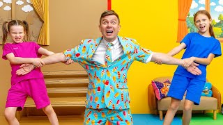 Challenge Cardboard or Color Toys | Fun stories for Kids