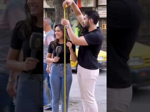 تحدي قياس الطول.. مذيعة نيودوس كذبت بطولها🤣 #shorts