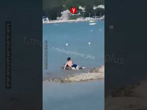 תיעוד מטורף: כטב"ם אוקראיני התפוצץ על מתרחצים בחוף