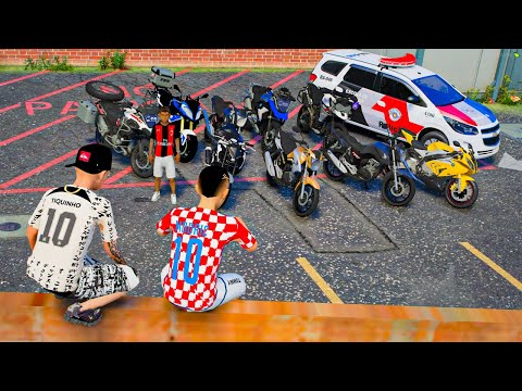 ACHEI MOTOS NO PATIO DA POLÍCIA COM MEUS AMIGOS no GTA 5 O FILME