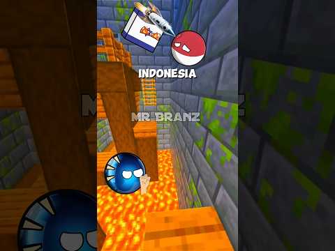 Reaksi negara jika si kotak hajar si indo! #minecraft #countryballsindonesia #shortvideo