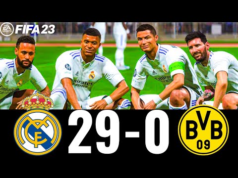 FIFA 23 - MESSI, RONALDO, MBAPPE, NEYMAR, ALL STARS |  REAL MADRID 29-0 DORTMUND   | UCL FINAL