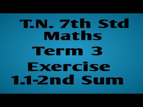 T.N. 7th Std Maths Term 3, Exercise 1.1- 2nd Sum